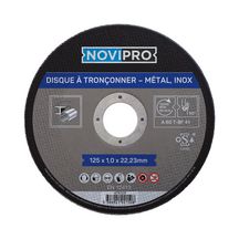 Disque à tronçonner NOVIPRO pour la découpe ultra fine de l'inox et métal 125x1.0x22.2