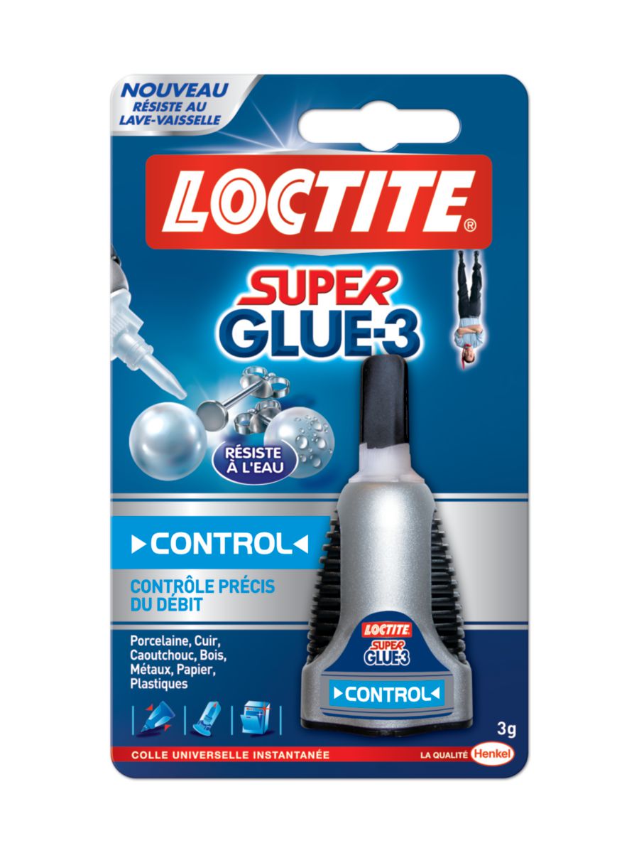 Colle tous matériaux Superglue 3 Control Liquide - tube de 3 g