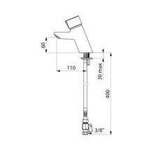 Mitigeur temporisé de lavabo TEMPOMIX F3 / 8'' mitigeur 7 secondes croisillon Bayblend + robinnet arrêt réf. 795000