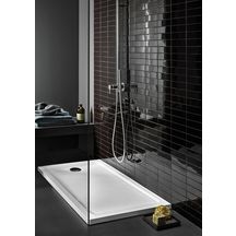 Receveur de douche rectangulaire Melua à poser/à encastrer blanc/brillant 140x80x4cm Réf. 00095800000G