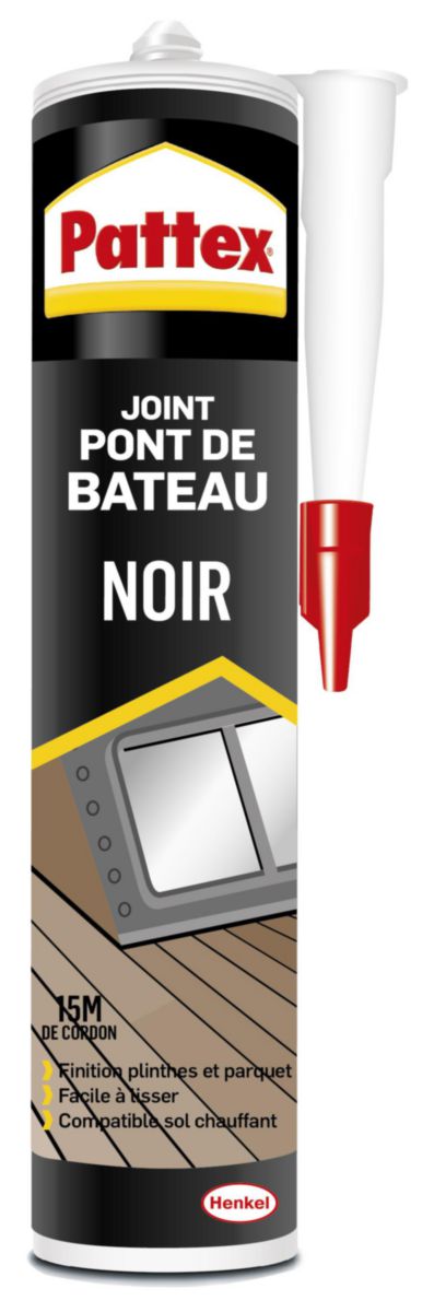 Mastic joint polymer pont de bateau - teinte noir - cartouche 280 ml