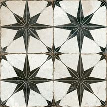 Carrelage carreau de ciment sol intérieur FS Damero - grès cérame émaillé - star noir - 45x45 cm