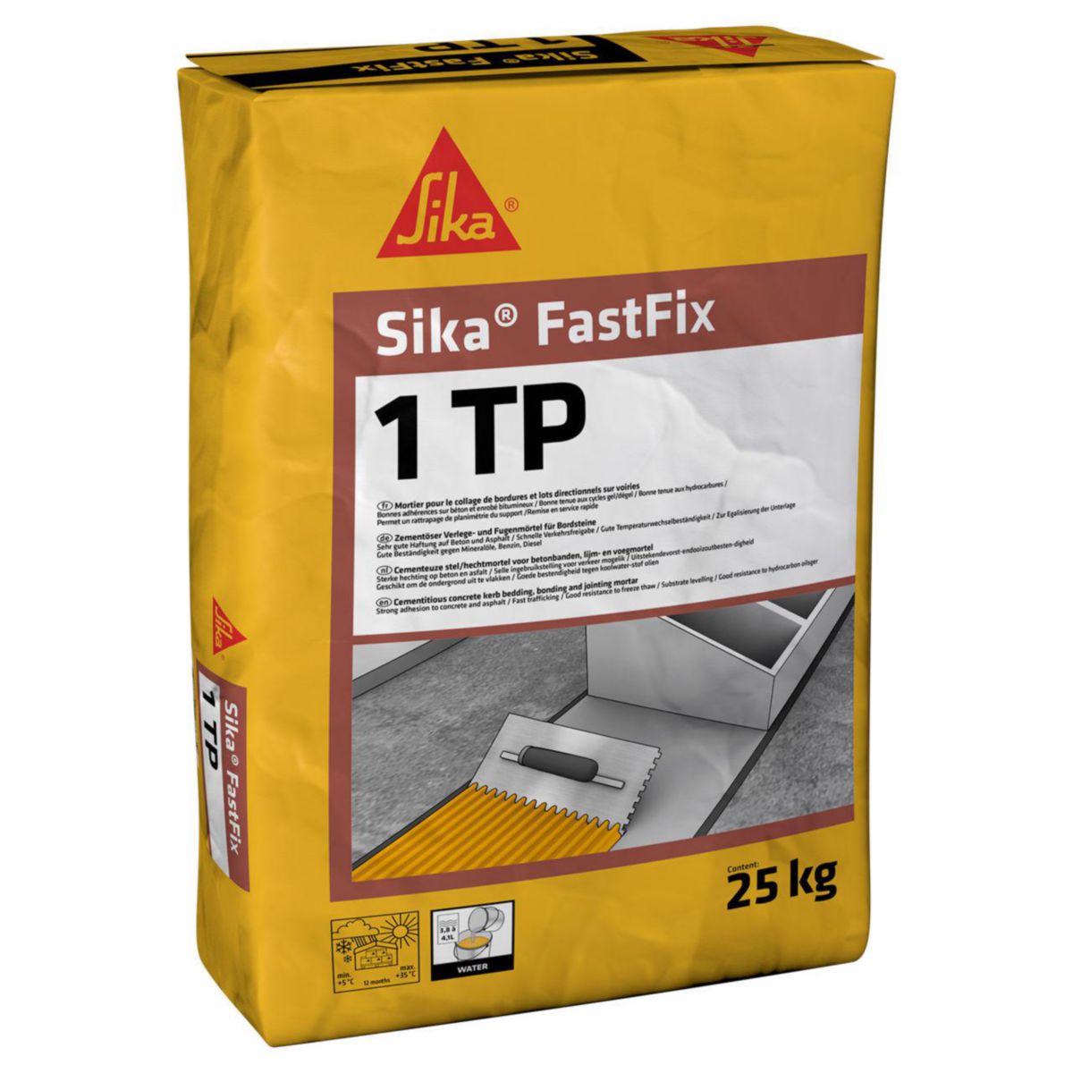 Mortier de collage pour voirie Sika Fastfix-1 TP - sac de 25 kg