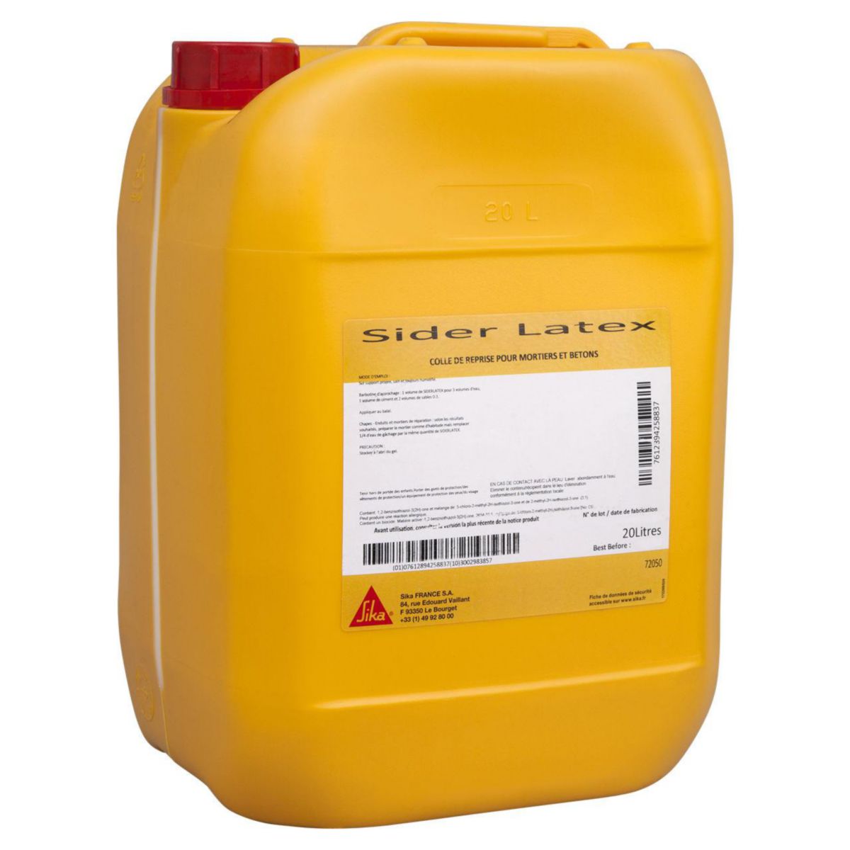 Résine pour béton et mortier Sider Latex - blanc - bidon de 20 l