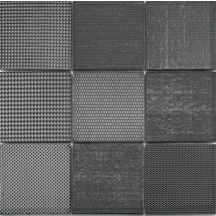 Mosaïque céramique Taris anthracite 10x10x0,8 cm trame 30,8x30,8 cm KEG-14040