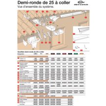 Gouttière 1/2 ronde de 25 - LG25 - Techtan gris - L. 4 m