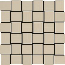 Carrelage mosaïque grès céramé extrudé Softline - ivory naturel - tesselles 4,5x5 cm - trame 29,5x29,5