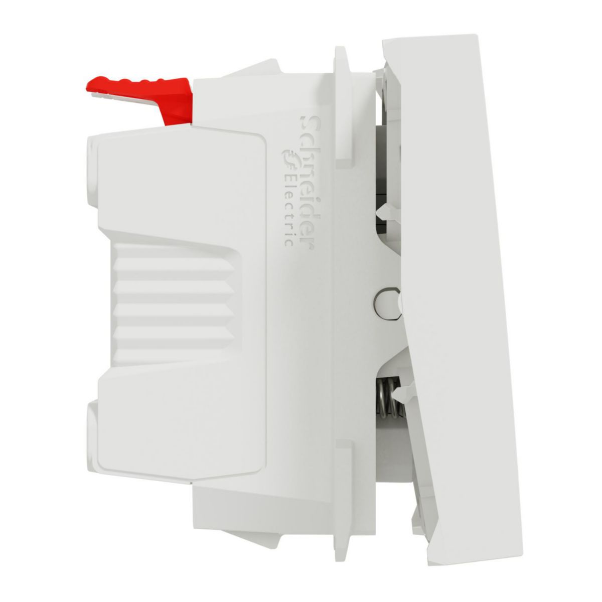 Bouton poussoir à connexion rapide Unica - 10A - blanc - 2 modules