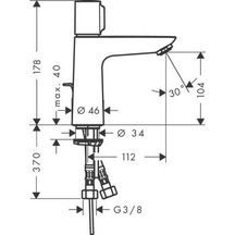 Mitigeur lavabo HG Talis Select E 110 Chromé Réf. 71750000