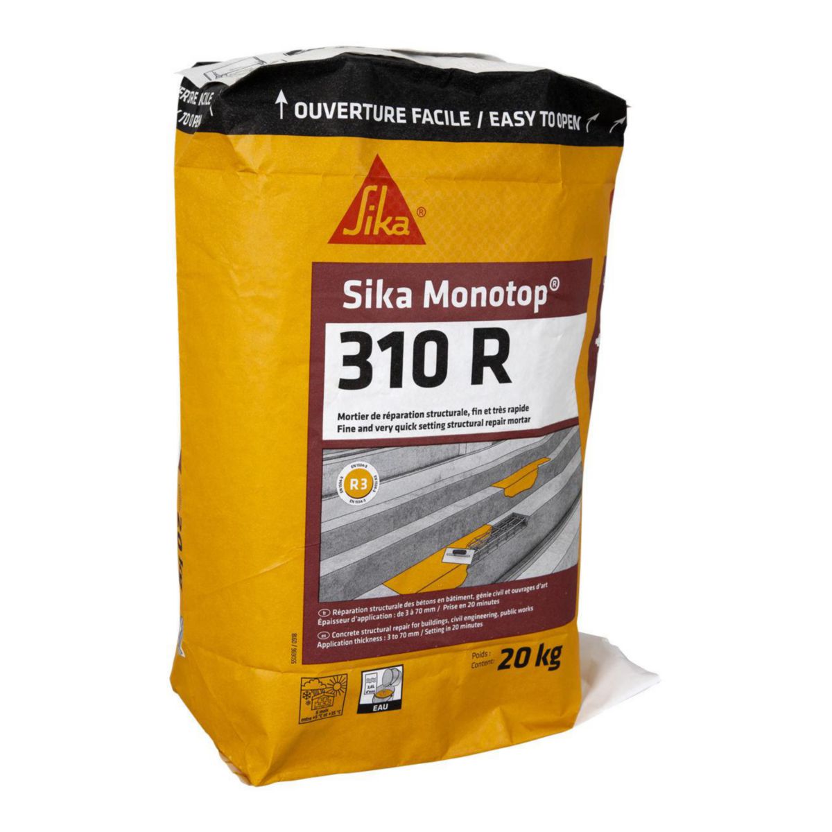 SIKA Mortier de reparation fin a prise tres rapide MonoTop 310 R sac de 20 kg POINT.P