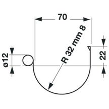 Gouttière demi-ronde de 16 longueur 4mm PVC Gris LG16