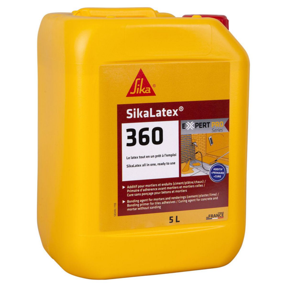 Additif pour mortier et enduit SikaLatex-360 - bidon de 20 l