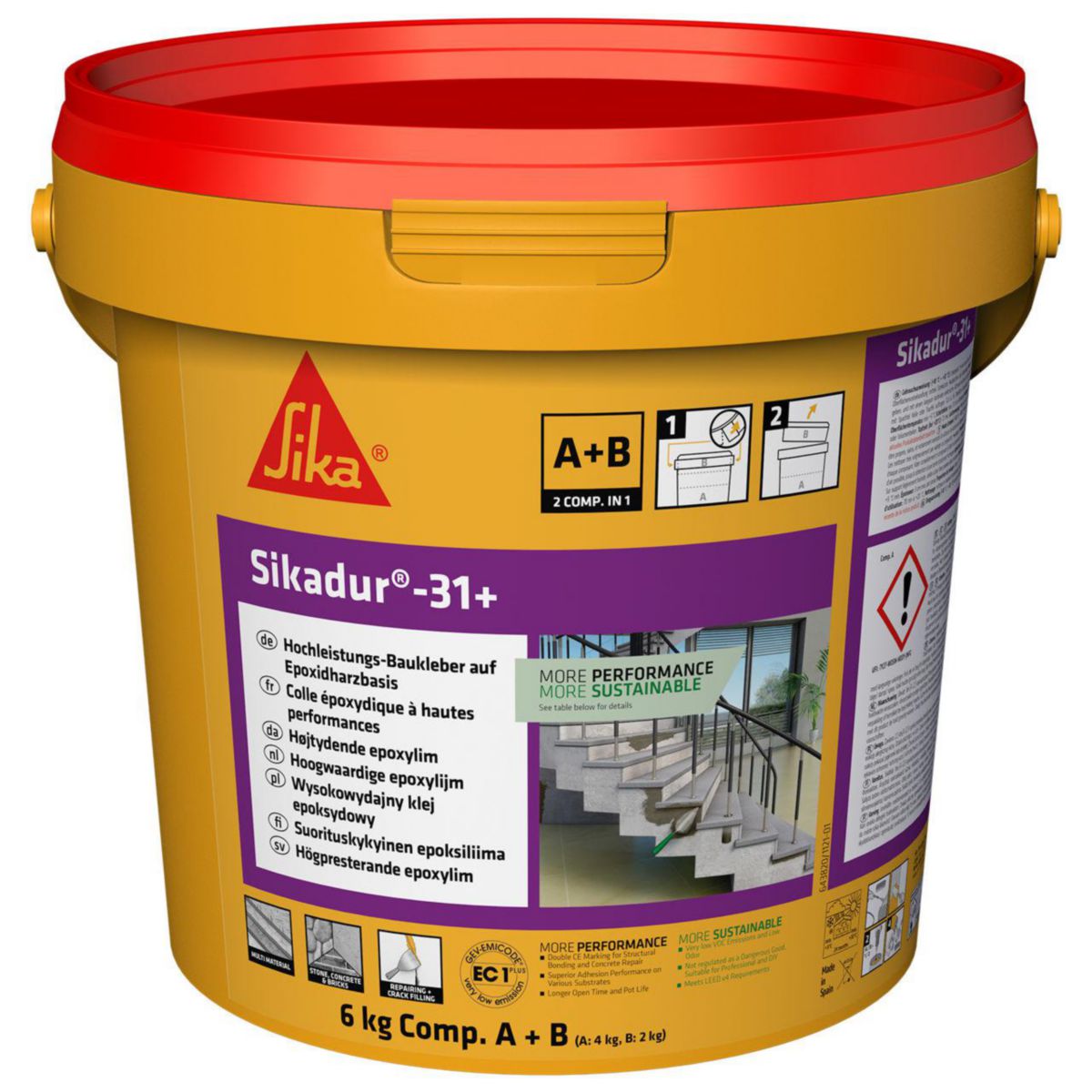 Colle Epoxy SikaDur-31+ kit de _6kg Réf: 644872