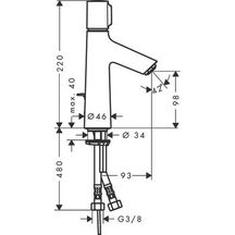 Mitigeur lavabo Talis Select S 100, réf. 72042000