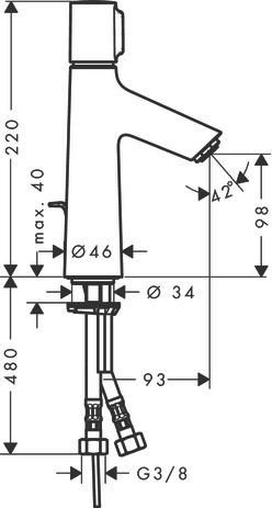 Mitigeur lavabo Talis Select S 100, réf. 72042000