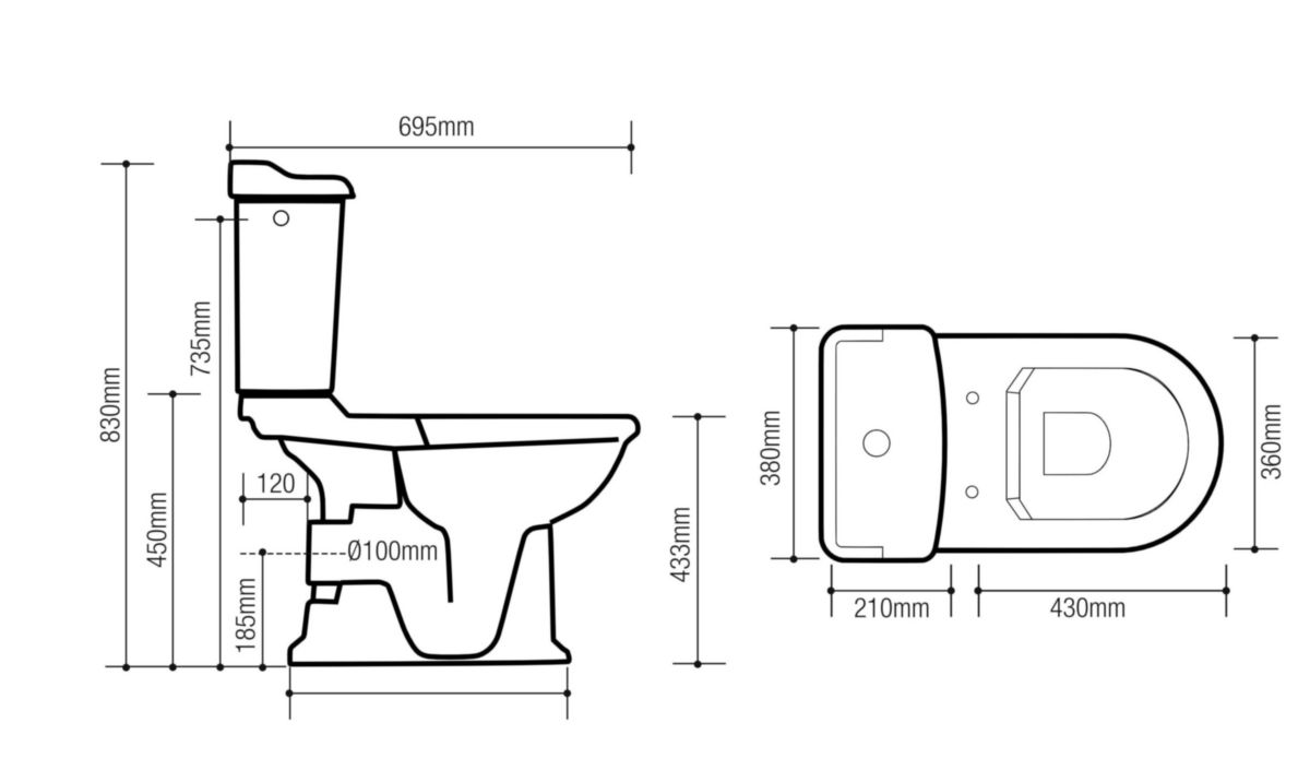 Pack WC cuvette et réservoir Alterna Antica sans abattant blanc