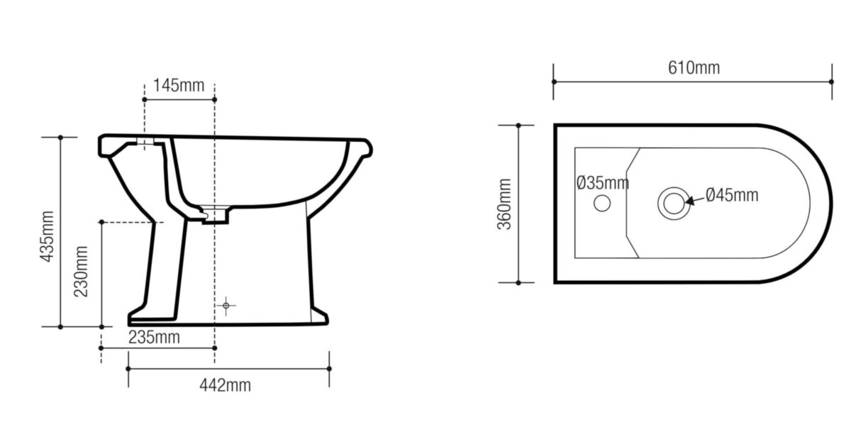 Bidet Alterna Antica blanc