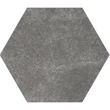 Carrelage hexagonal Hexatile Cement - grès cérame émaillé - black mat - 17,5x20 cm