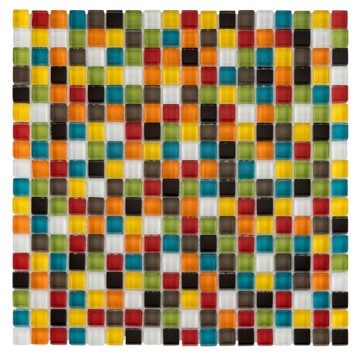 Mosaïque mur intérieur Translucent - juicy mix - trame 29,8x29,8 cm - tesselles 1,5x1,5 cm