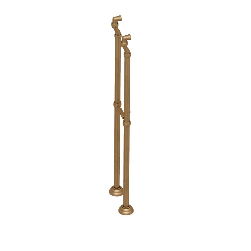 Colonnette sur pied vieux bronze pour baignoire Rétro hauteur 900mm 'raccords femelle 1/2' mâle 3/4' réf. CH16292