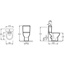 Ensemble cuvette et réservoir compact ODEON UP 60x41 sortie horizontale blanc réf. E0374-00