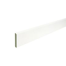 Plinthe MDF hydrofuge prépeinte blanc - arrondie - 14x70x2440 mm