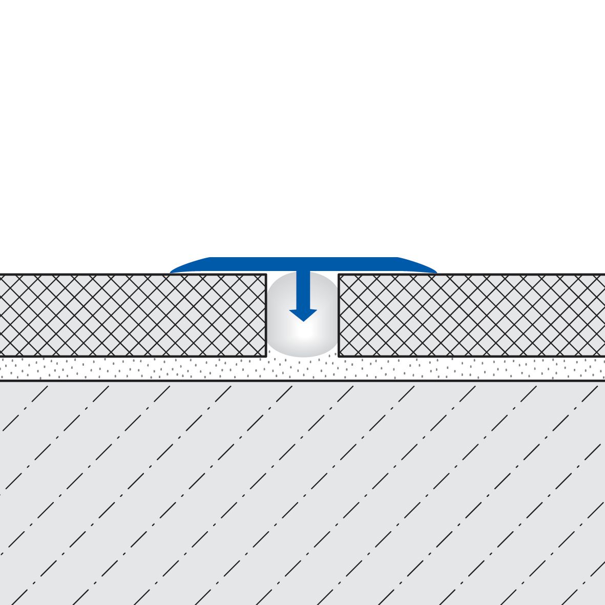 Profilé de recouvrement et rattrapage de niveau après-pose T-Floor - aluminium naturel - l. 14 mm - H. 6 mm - L. 2,5 m