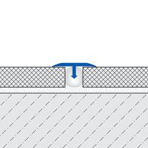 Profilé de recouvrement et rattrapage de niveau après-pose T-Floor - aluminium naturel - l. 14 mm - H. 6 mm - L. 2,5 m