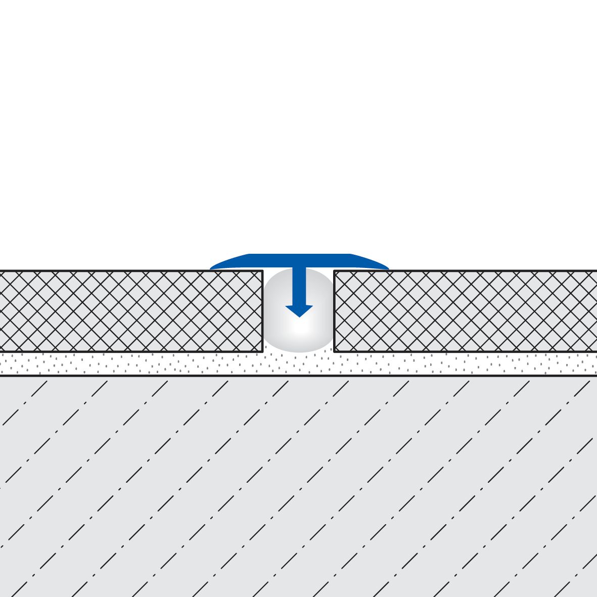 Profilé de recouvrement et rattrapage de niveau après-pose T-Floor - aluminium naturel - l. 14 mm - H. 6 mm - L. 2,5 m