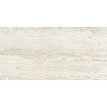 Carrelage effet pierre Pure Travertine - grès cérame ivory naturel mat - 30x60 cm