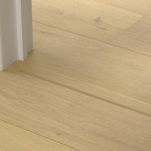 Profilé de finition replaqué vrai bois sur MDF Incizo 6030 - chêne blanc perle extra mat - L. 2,15 m - 17x54 mm