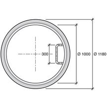 Elément droit béton pour regard diamètre 100cm hauteur 90cm emboîtement pour joint Gutta100 ST