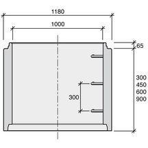 Elément droit béton pour regard diamètre 100cm hauteur 90cm emboîtement pour joint Gutta100 ST