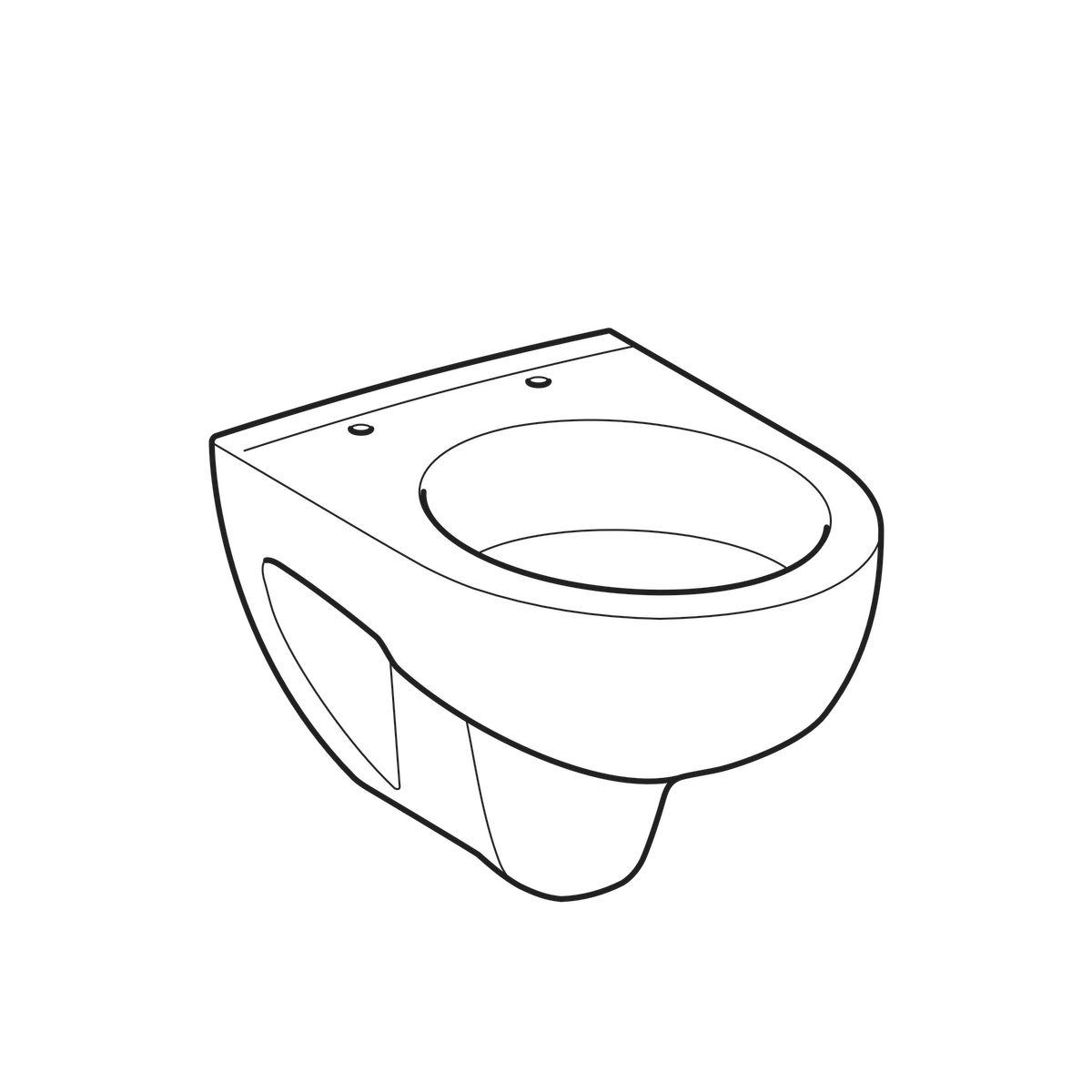 wc suspendu à fond creux geberit renova compact, compact: t=48cm, blanc Réf. 203245000