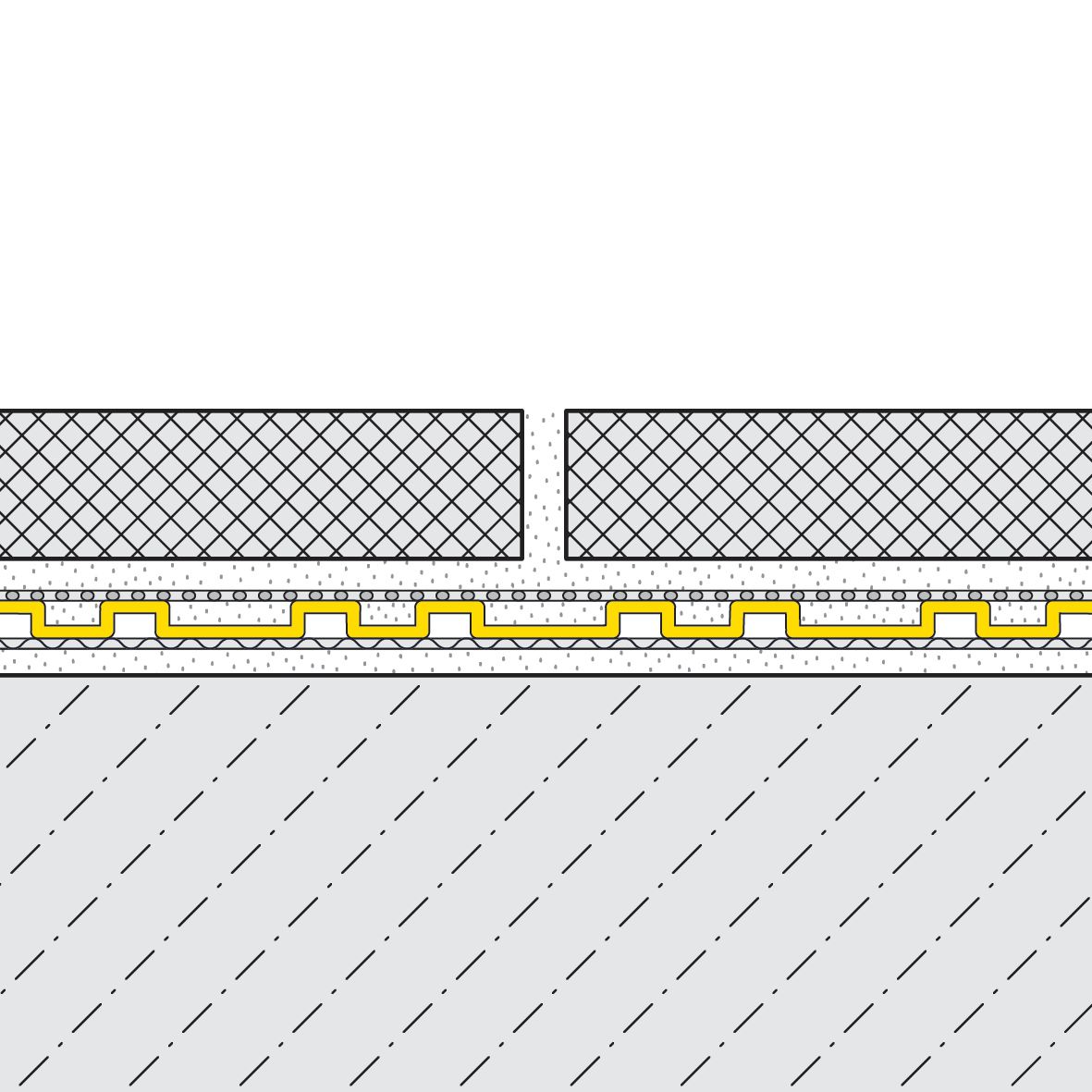 Natte d'étanchéité/désolidarisation sous carrelage Durabase CI++ - PP haute densité jaune - rouleau de 1x10 m (10 m²)