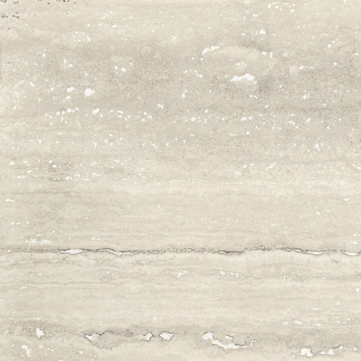 Carrelage effet pierre Pure Travertine - grès cérame beige antidérapant - 60x60 cm