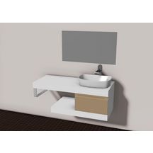 Console porte-serviette Zao - aluminium - L. 50 cm