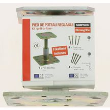 Pied de poteau réglable Kit Fix PPRC "prêt à fixer"