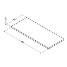 Plan fin Zao - teinte ardoise - 90x50x2,8 cm