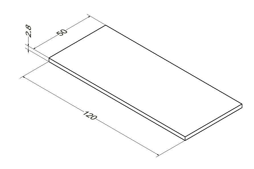 Plan Alterna Zao 120 cm fin 2,8 cm Chêne Blanchi