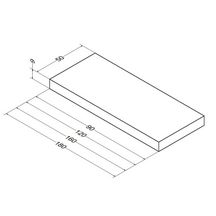 Plan Alterna Zao 120 cm épais 9 cm Chêne Blanchi