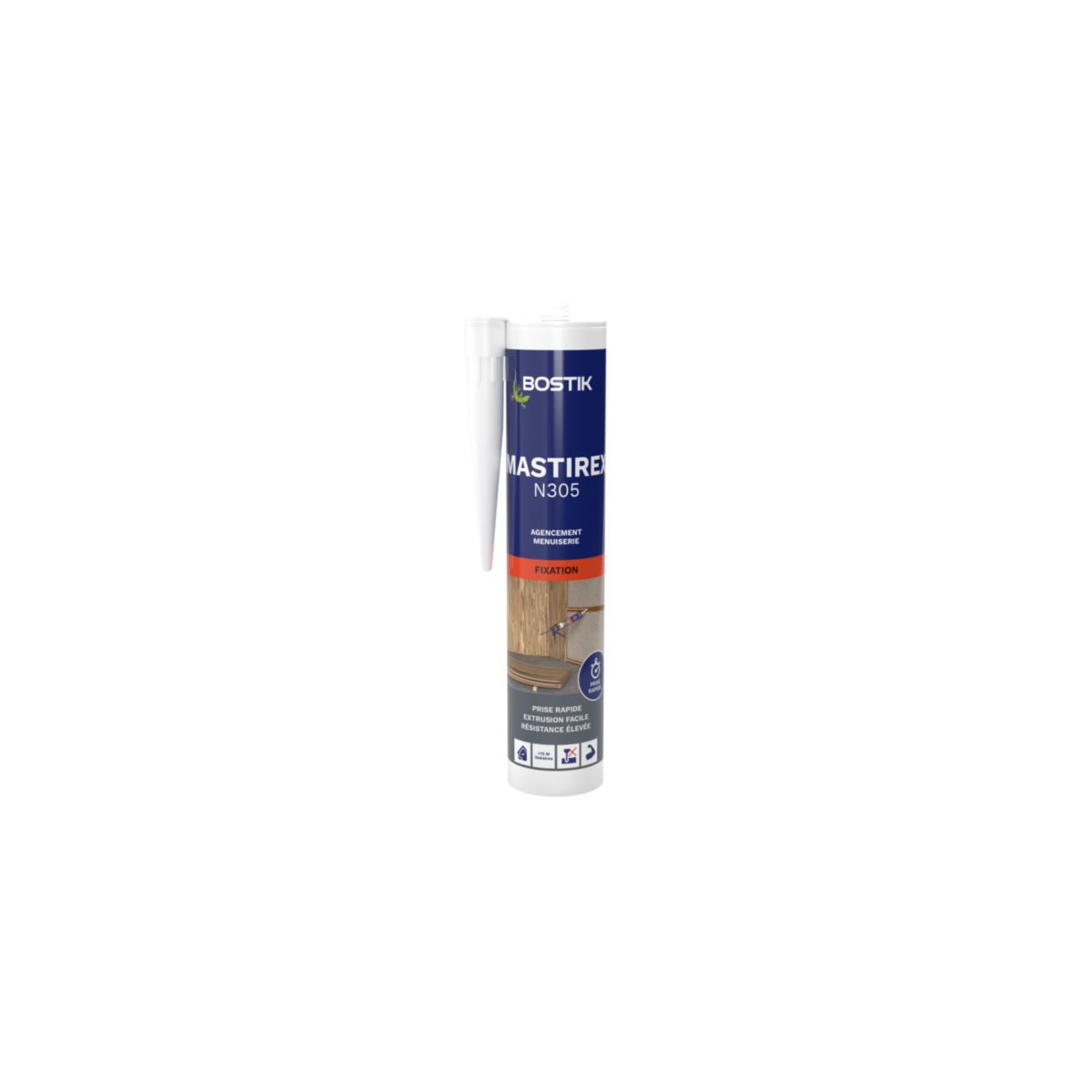 Mastic de collage Mastirex pour agencement - blanc - cartouche de 310 ml