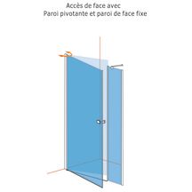 Paroi de douche de face fixe Alterna Domino 50cm