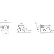 Pack cuvette WC suspendue Alterna Verseau