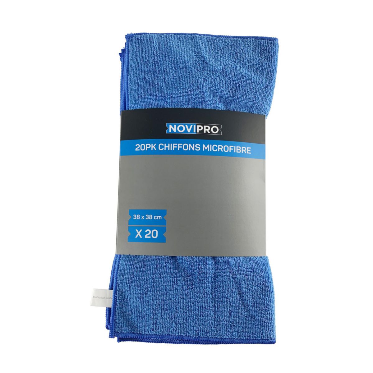 Chiffons microfibres 38 x 38 cm Novipro - Lot de 20