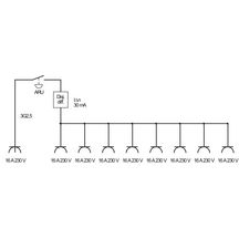 Coffret de chantier SC 8M/16/AU - 8 prises à clapet - protection différentielle 30mA - câble L. 5m