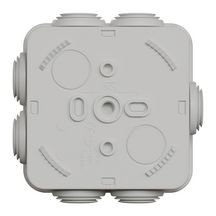 Boite de dérivation Mureva 7 entrées - plastique gris - IP55 - 80x80x45 mm - avec embouts