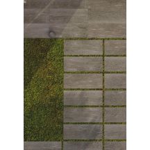 Carrelage sol extérieur grès cérame antidérapant Mystone Pietra di Vals - rectifié - greige - 40x120 cm - ép. 20 mm