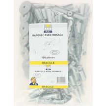 Bascule longueur 83mm avec rosace diam 40 et taraudage diam 6 sachet de 100 - PAI - BASCULE - PAI