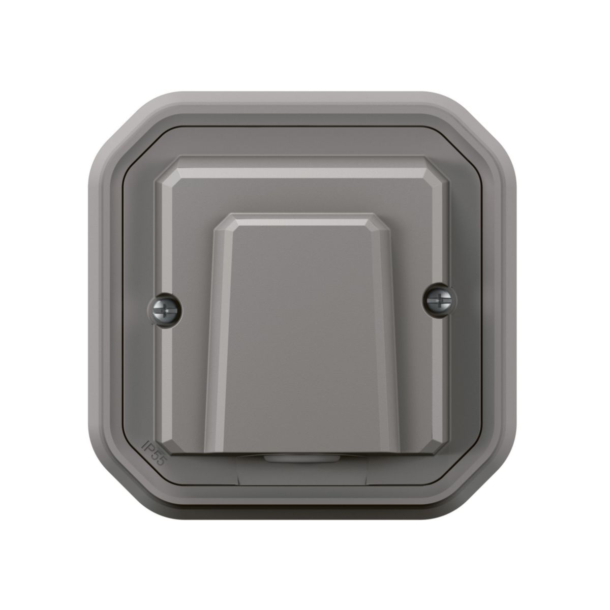 Sortie de câble étanche avec serre câbles de diamètre 5 mm à 13 mm pour 3 câbles 2,5 mm² Plexo 16 A 250 V IP55 livrée complète avec support plaque pour fixation en encastré - gris Réf. 069848L